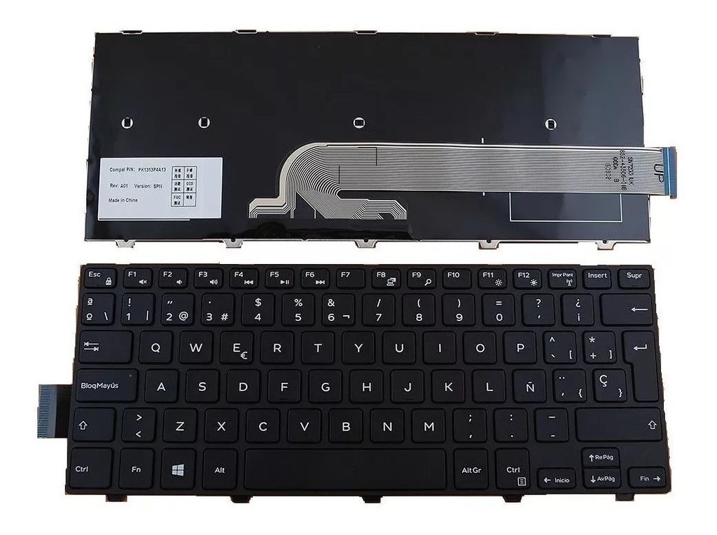 Teclado para Laptop Español DELL 14-3000 3441 /14-700 14-5445 No Numerico