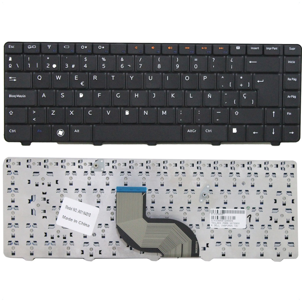 Teclado para Laptop Español DELL N4010 14V 14R Negro No Numerico