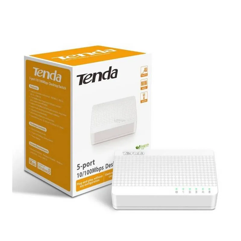 Hub Tenda de 5 Puertos 10/100MBPS