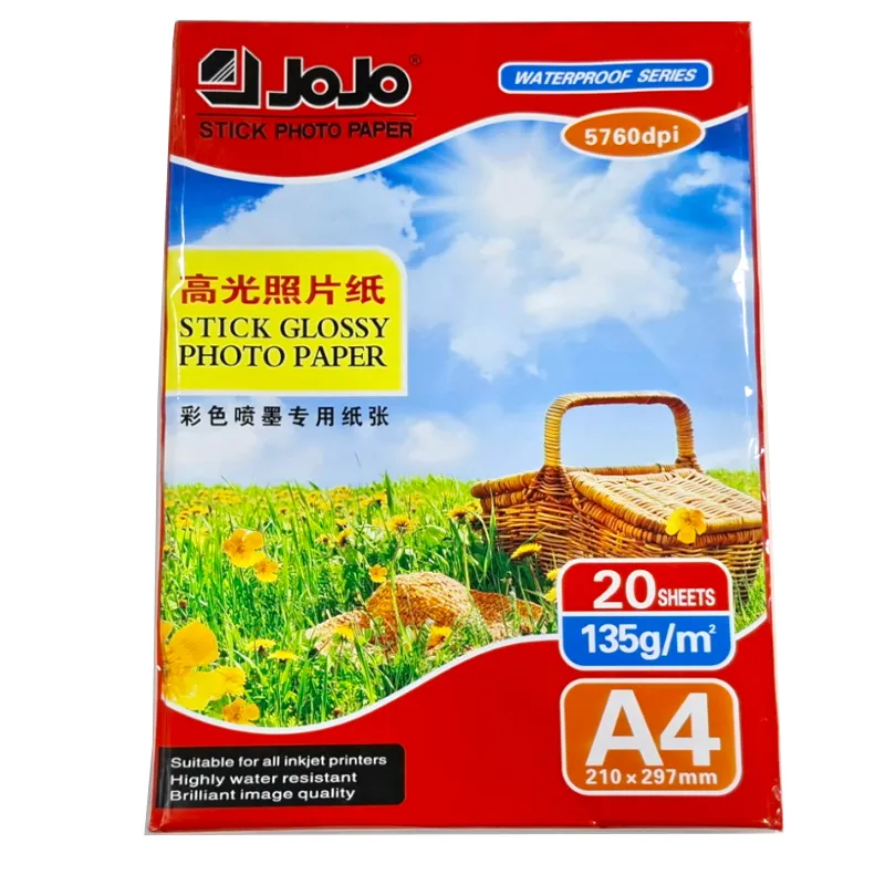 Papel Fotografico Jojo A4 135g/m2 20 hojas