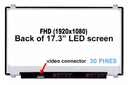 Pantalla para Laptop 17.3 SLIM 30 Pines NANO 60HZ IPS Resolucion 1920x1080 